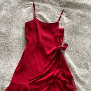 Lulus Red Wrap Dress